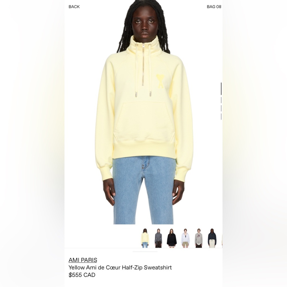 Ami Paris Yellow Hoodie